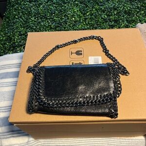 Black Chain-Trimmed Women's Bag